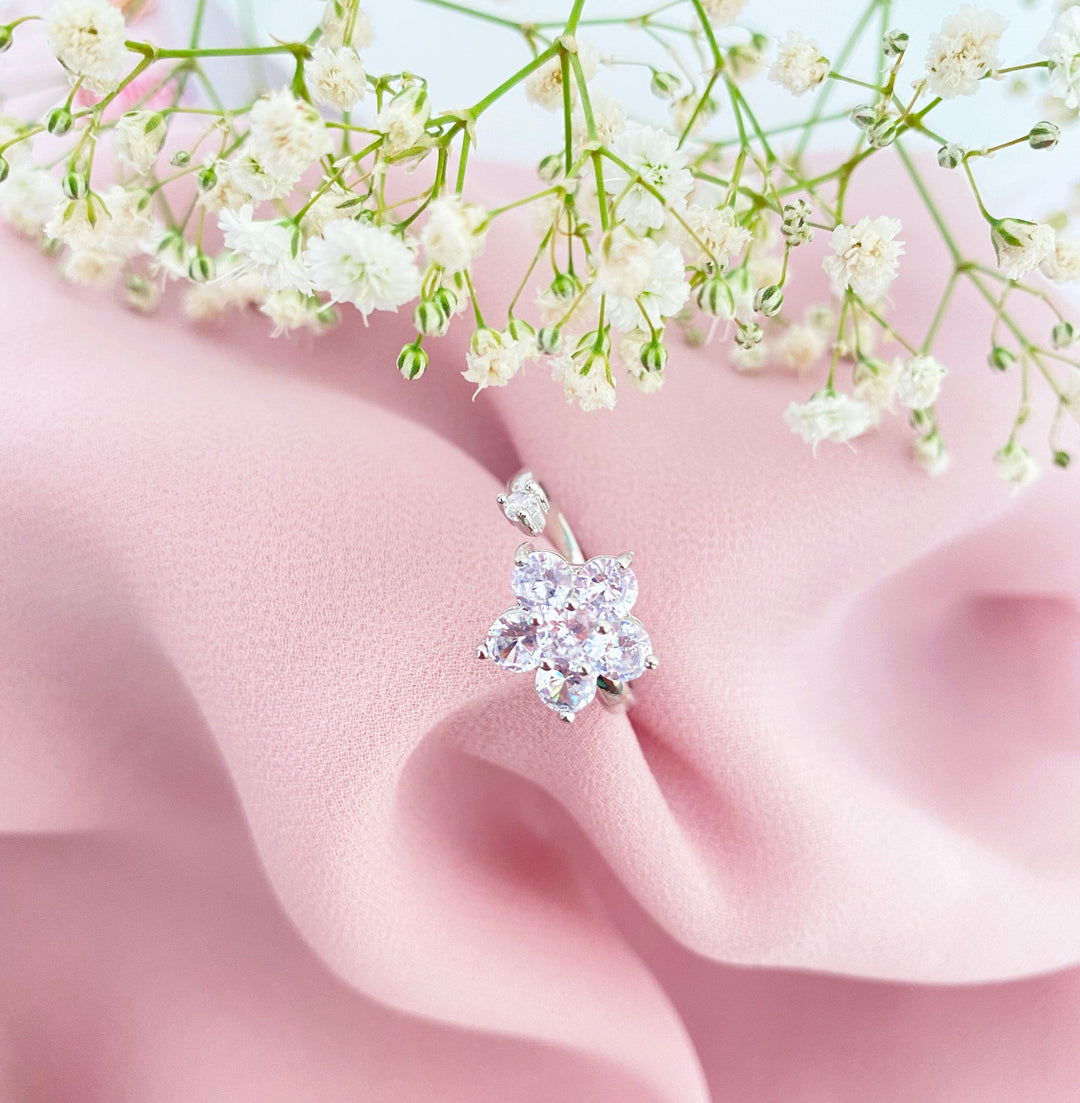 Bling Box Jewellery Spinning Ring – Floral Adjustable Jewellery