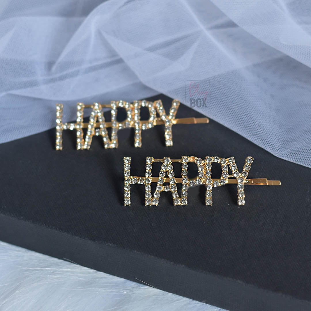 Bling Box Jewellery Statement Happy Hair Clip Jewellery