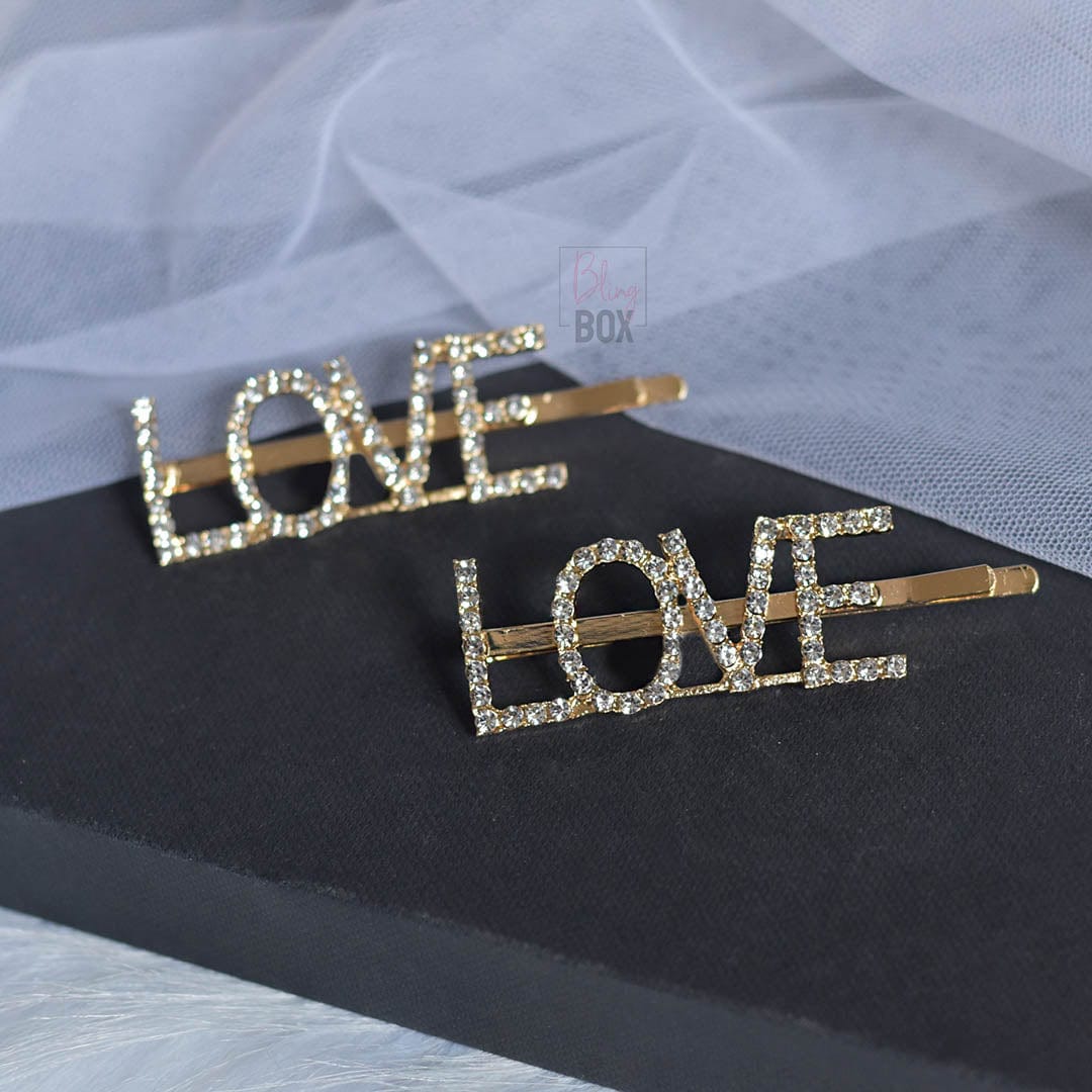 Bling Box Jewellery Statement Love Hair Clip Jewellery