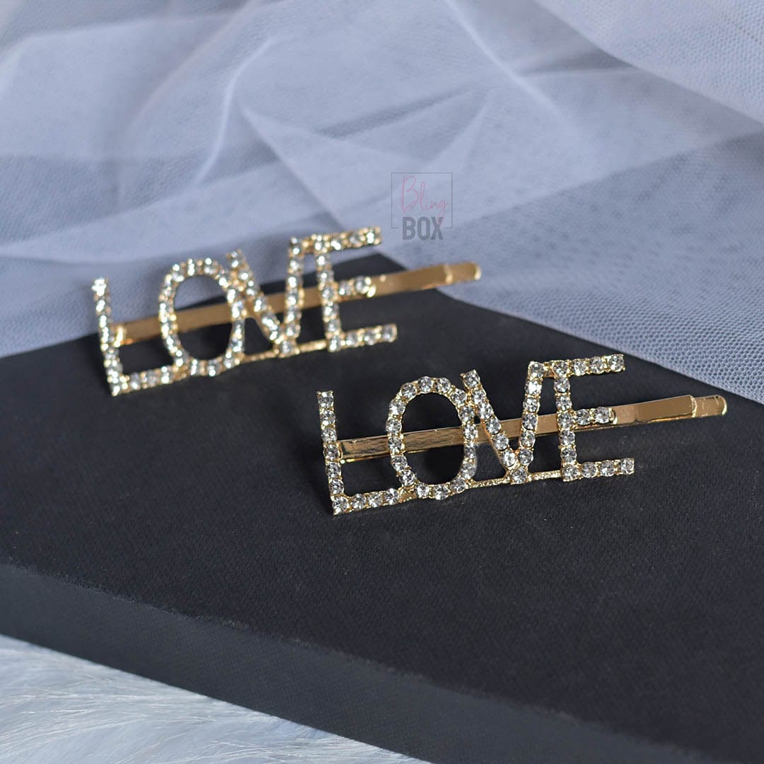 Bling Box Jewellery Statement Love Hair Clip Jewellery 