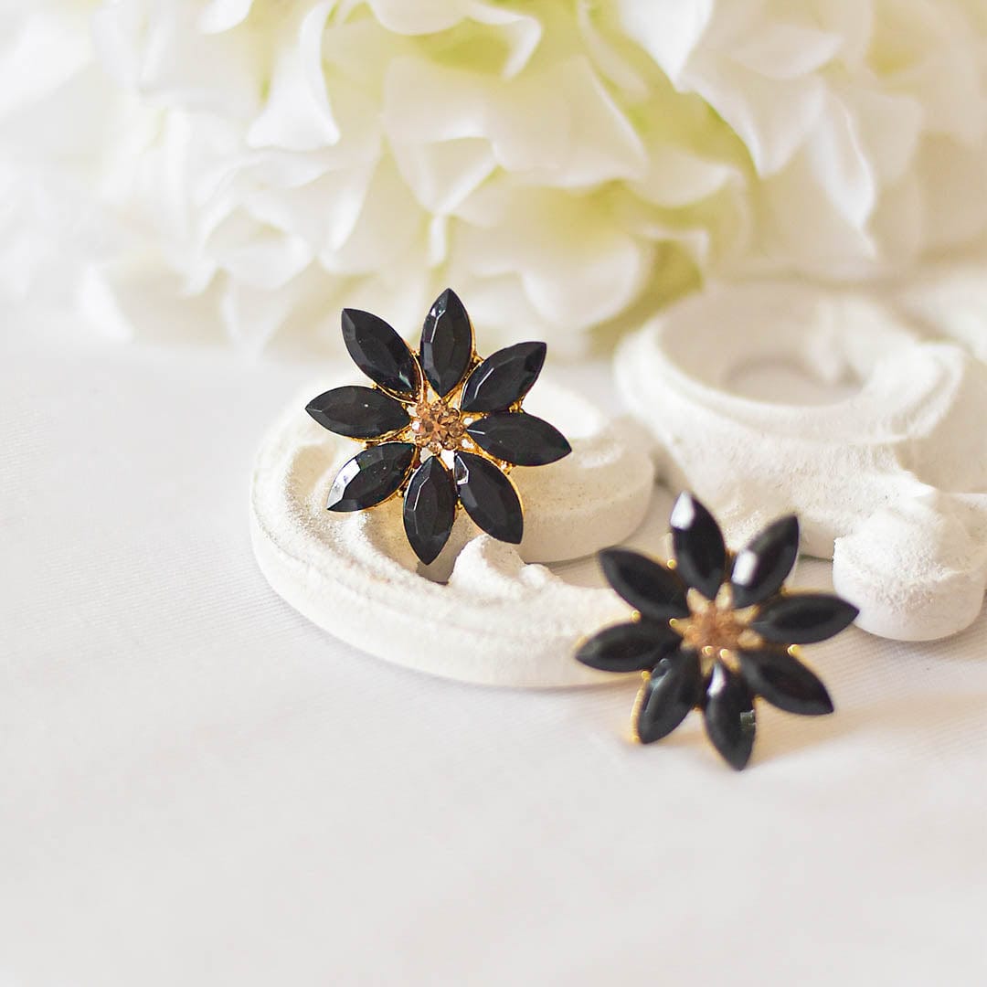 Bling Box Jewellery Stone Floral Studs Jewellery