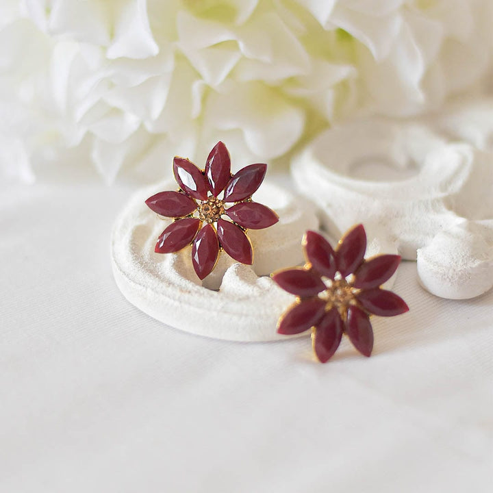 Bling Box Jewellery Stone Floral Studs Jewellery