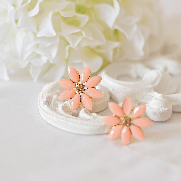 Bling Box Jewellery Stone Floral Studs Jewellery