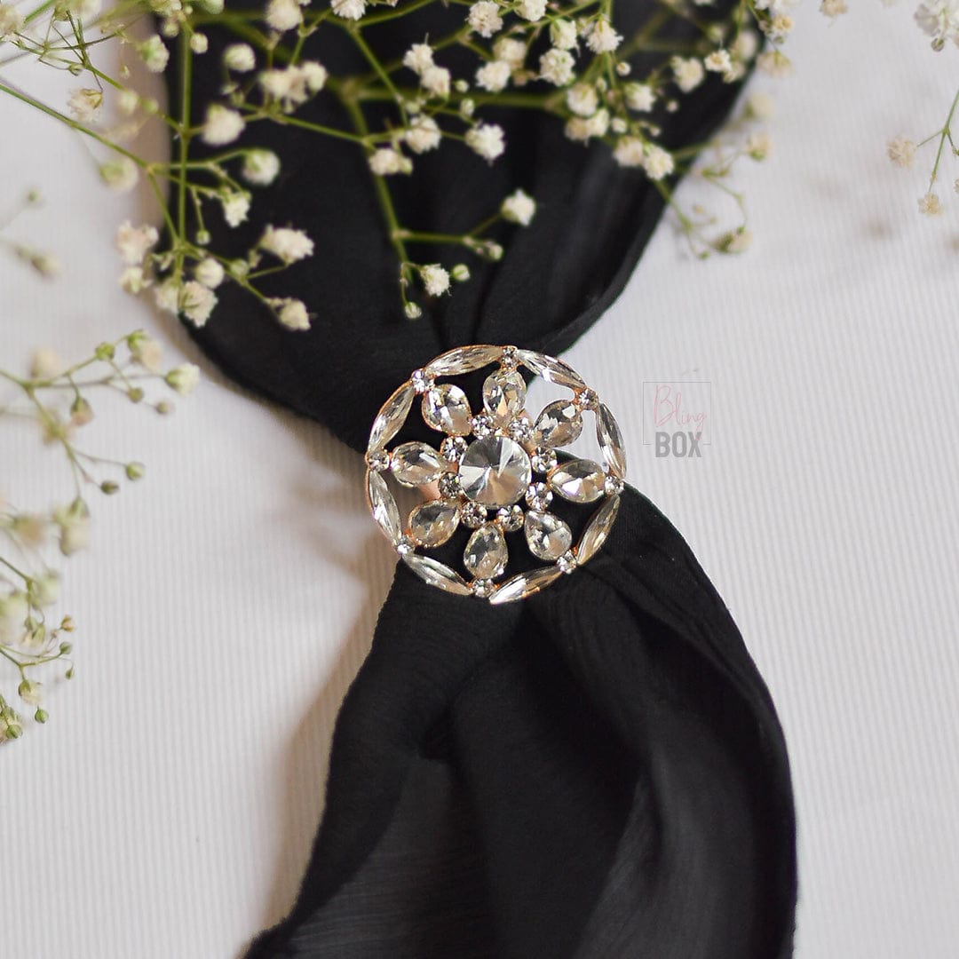 Bling Box Jewellery Studded Bling Circular Ring Jewellery