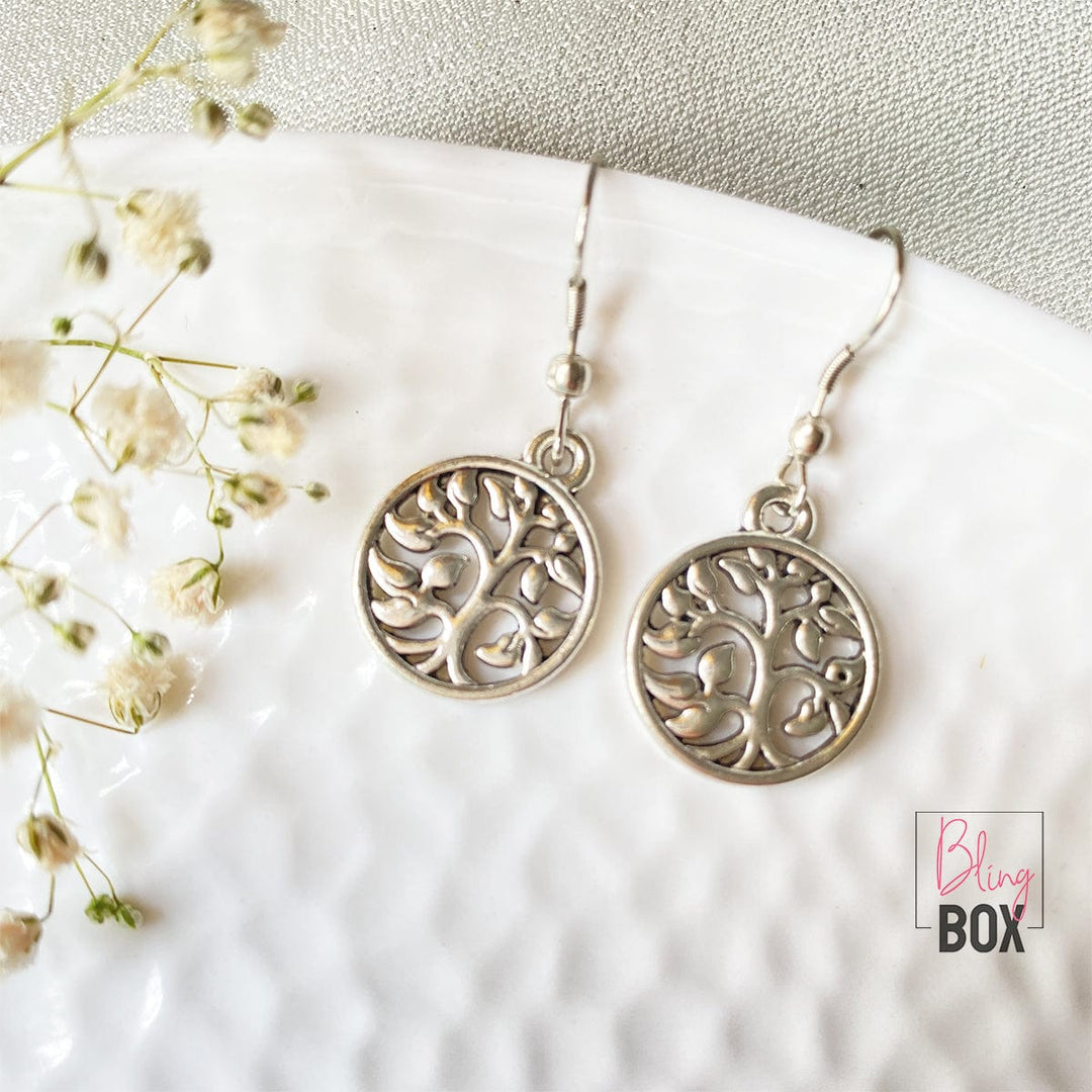 Bling Box Jewellery Tree of Life Charm Earrings Jewellery 