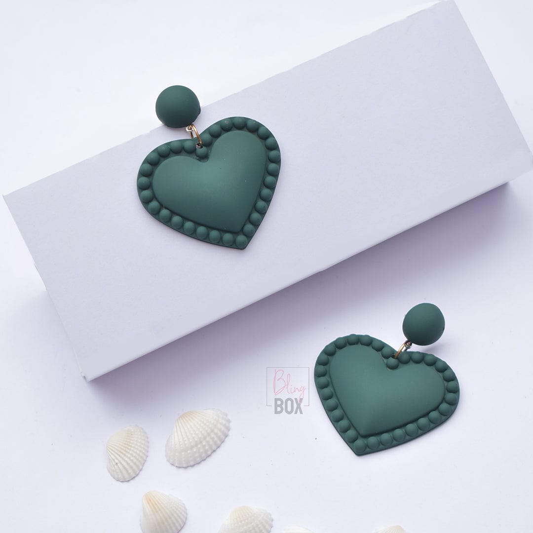 Bling Box Jewellery Trendy Heart Shaped Earrings Jewellery