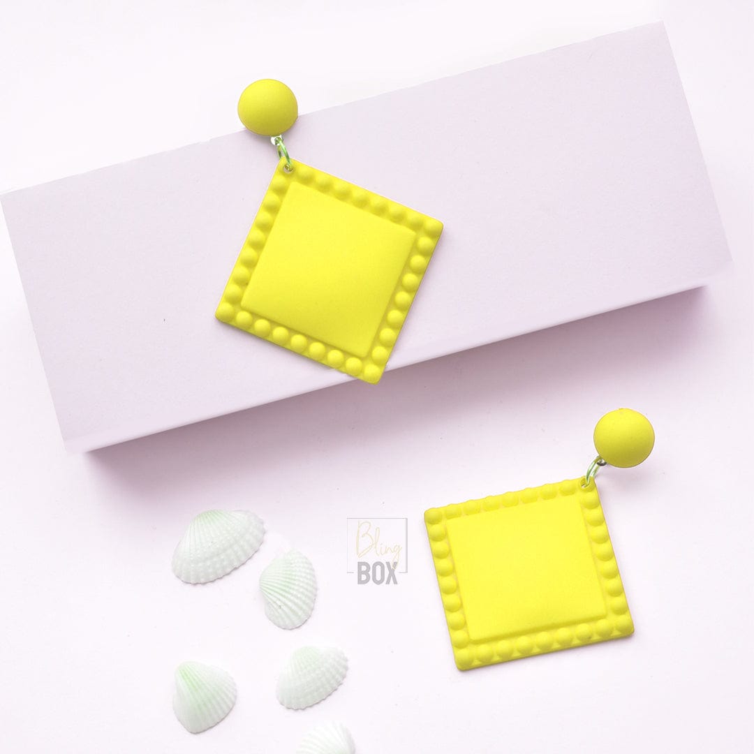 Bling Box Jewellery Trendy Square  Shaped Earrings Jewellery