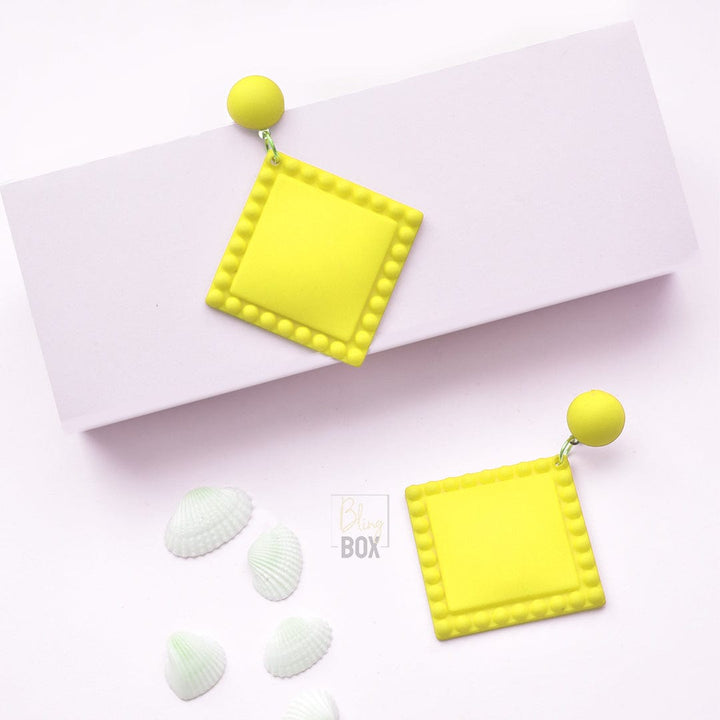 Bling Box Jewellery Trendy Square  Shaped Earrings Jewellery