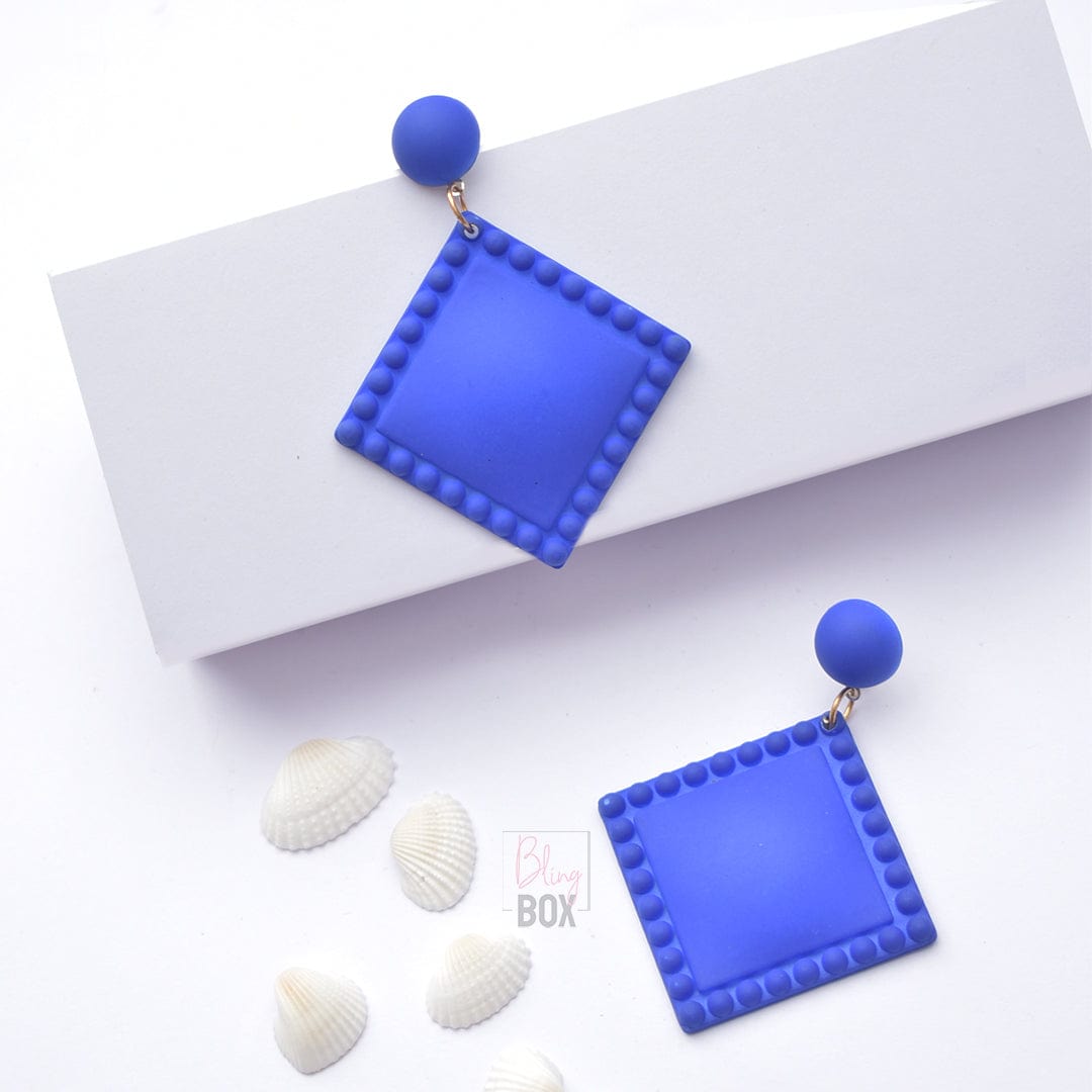 Bling Box Jewellery Trendy Square  Shaped Earrings Jewellery