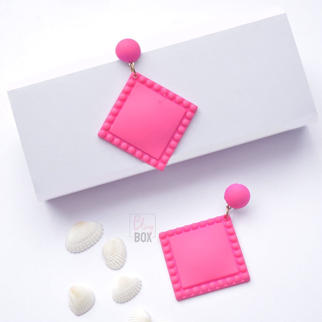 Bling Box Jewellery Trendy Square  Shaped Earrings Jewellery