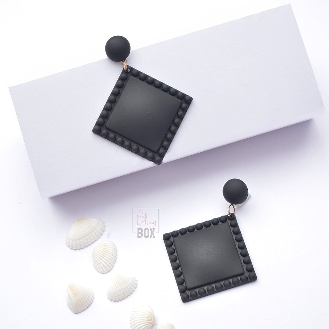 Bling Box Jewellery Trendy Square  Shaped Earrings Jewellery