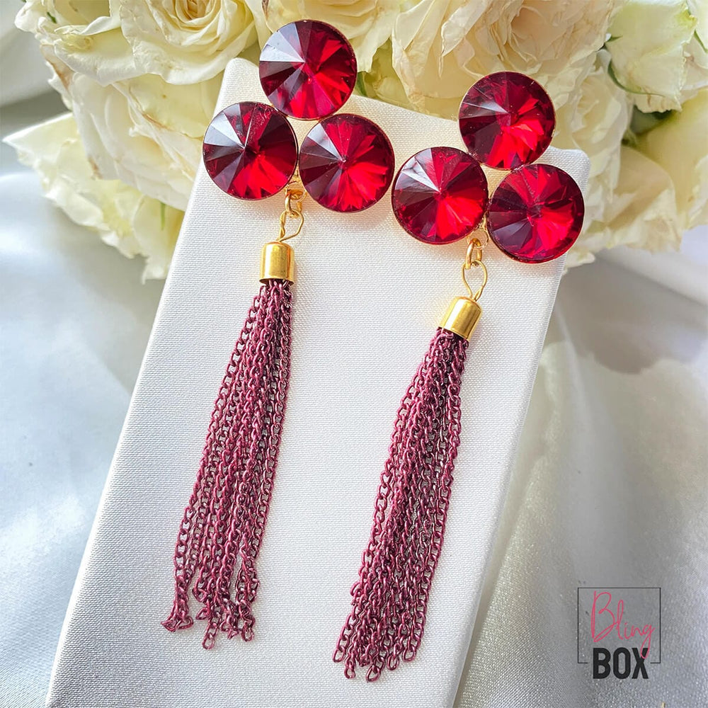 Bling Box Jewellery Trinity Tassel Earrings Jewellery