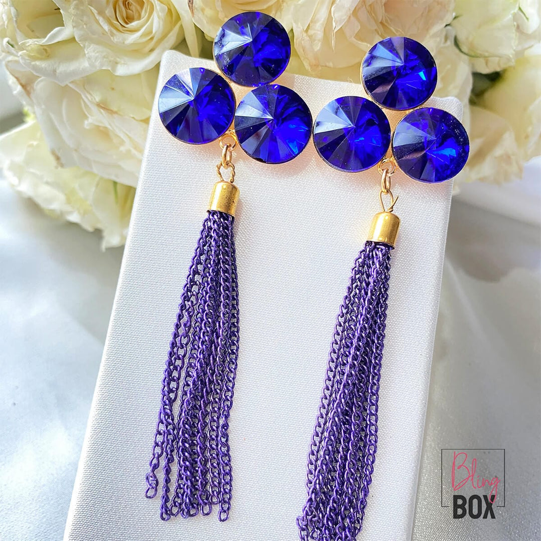 Bling Box Jewellery Trinity Tassel Earrings Jewellery