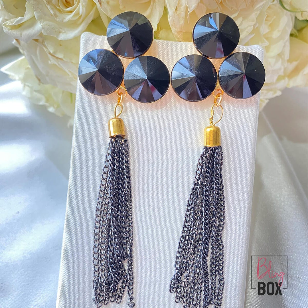 Bling Box Jewellery Trinity Tassel Earrings Jewellery