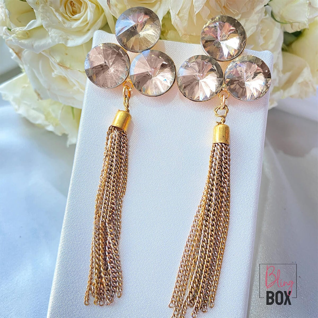 Bling Box Jewellery Trinity Tassel Earrings Jewellery
