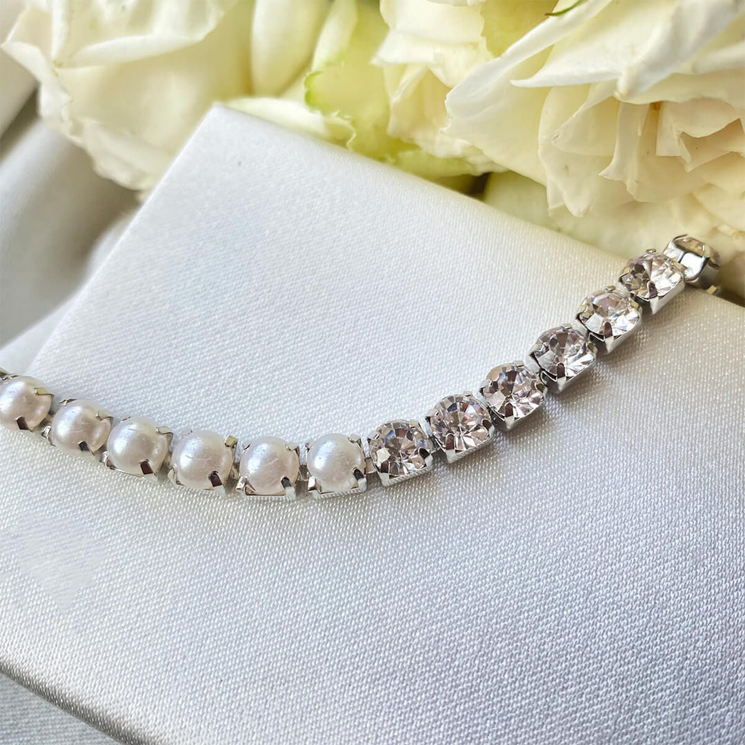 Diamond and Pearl Bracelet
