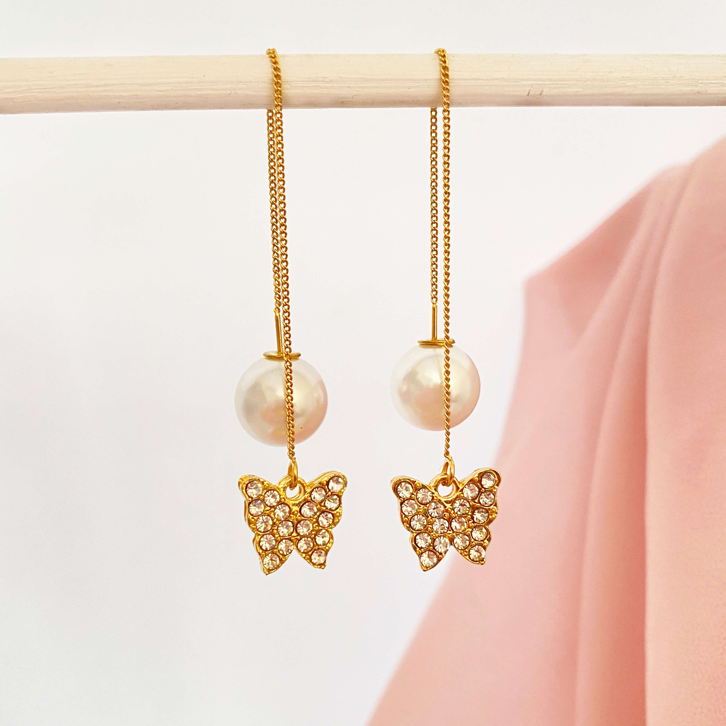 Delicate Floral Moon Earrings – Moon Behind The Hill