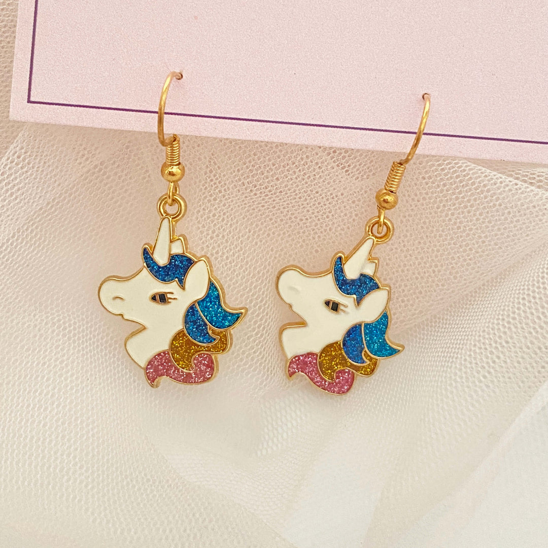 Glitter Sparkle Unicorn Earrings