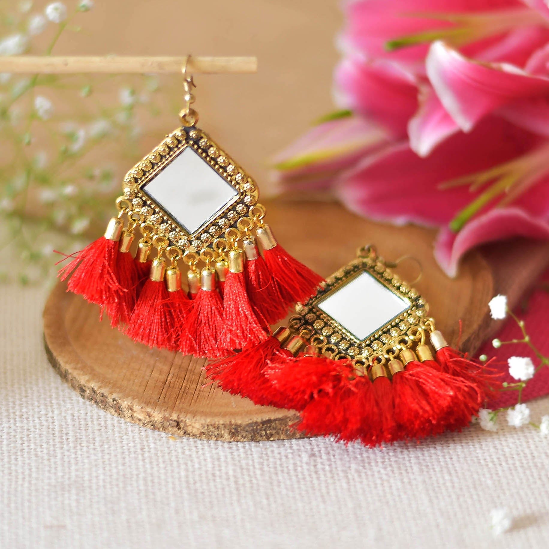 Indigo Tassel Earrings – Krafted with Happiness
