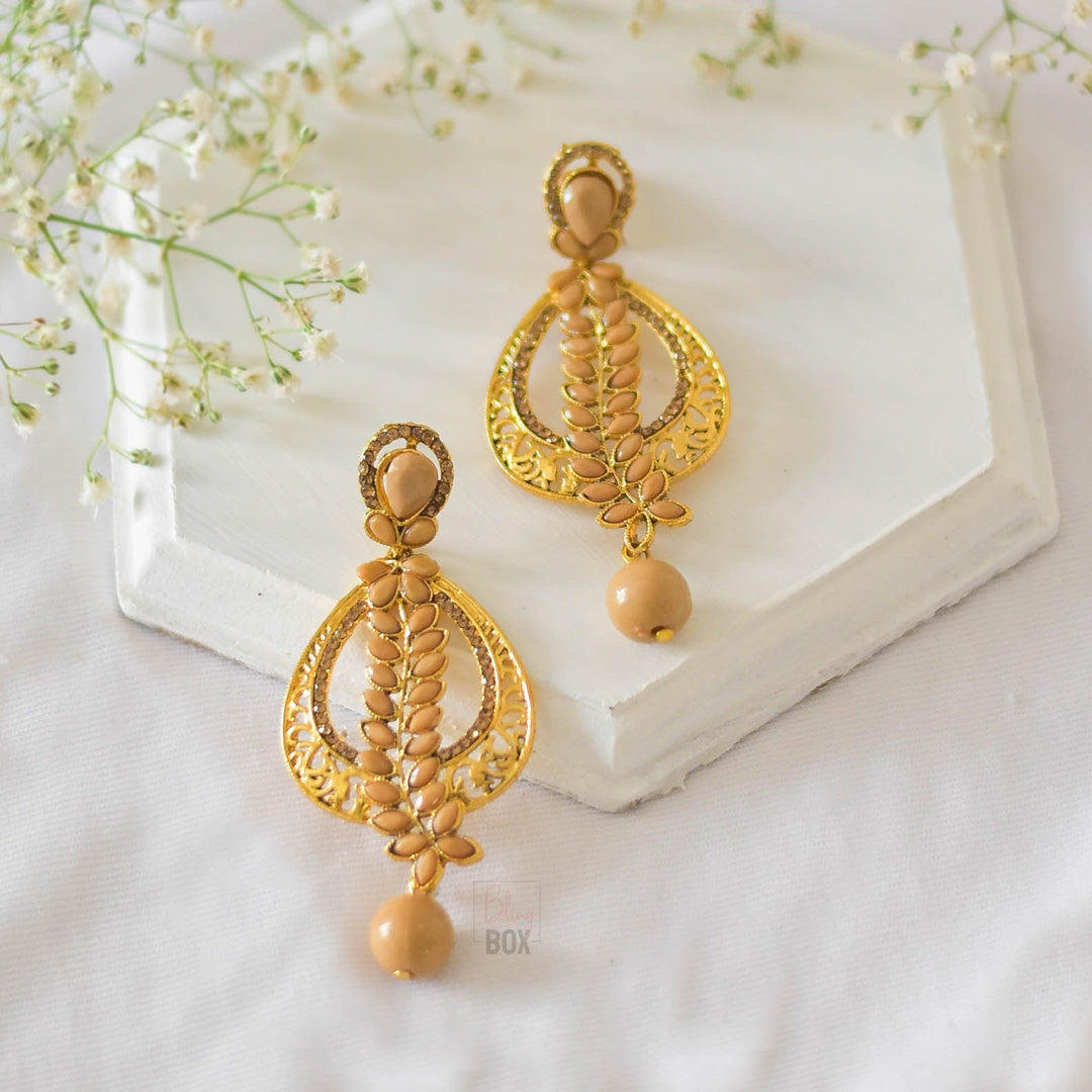 Bling Box Jewellery Decorated Dew Drop Gold Earrings Jewellery 