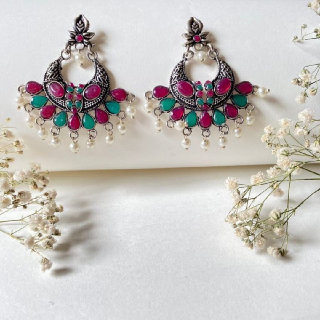 Bling Box Jewellery Elegant Dual Coloured Earrings Jewellery 