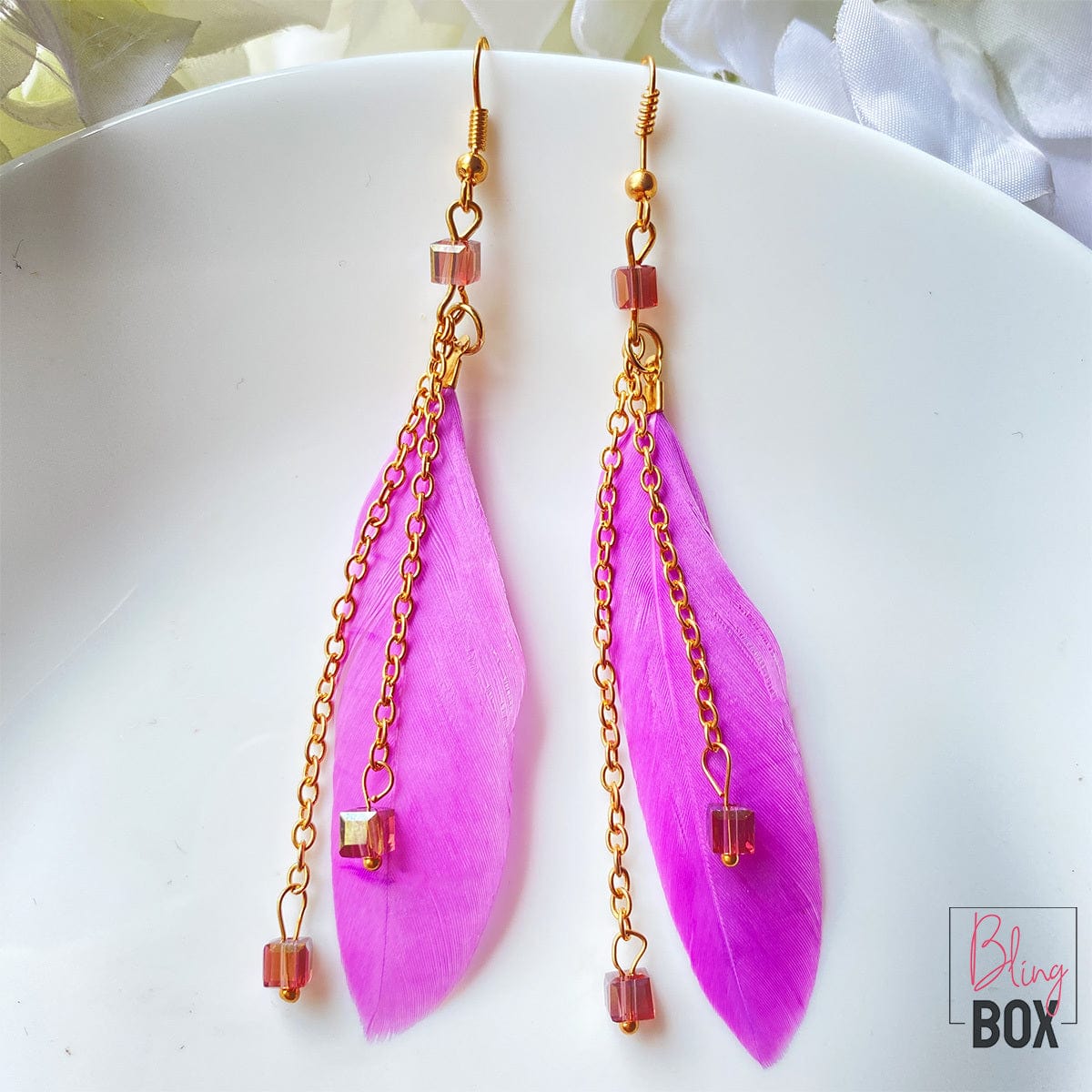 Anze Feather Earrings – Lily and Day
