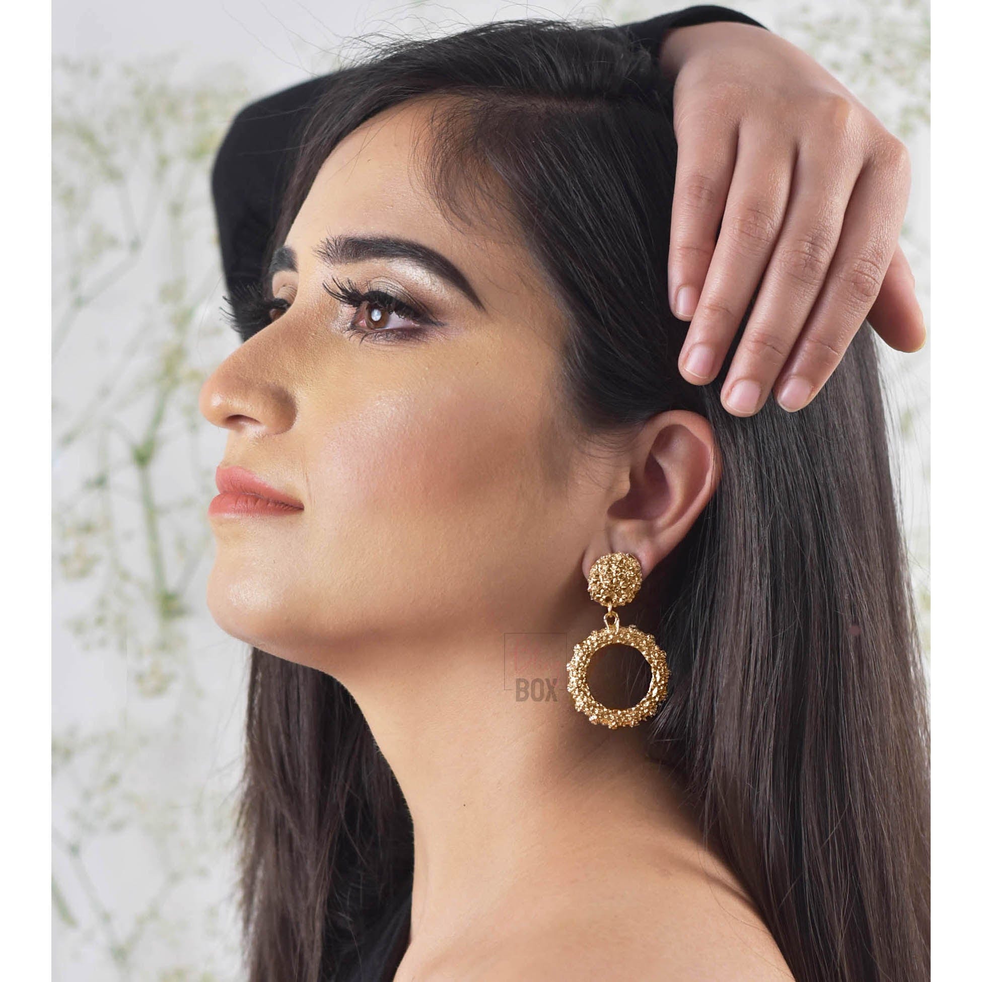 Buy Indo Western Meenakari Earring With Gold Plating 111019 | Kanhai Jewels