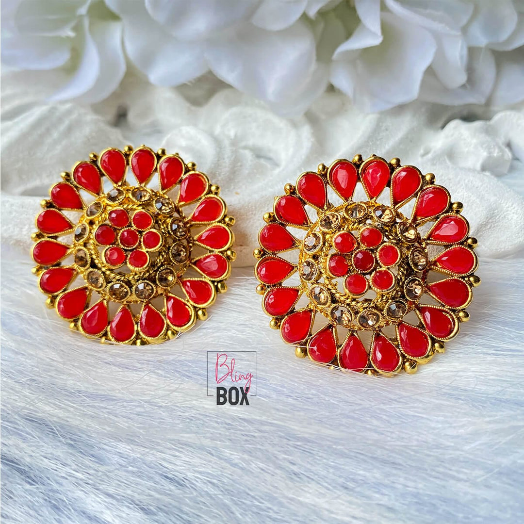 Bling Box Jewellery Rich Look-Floral Studs Jewellery 