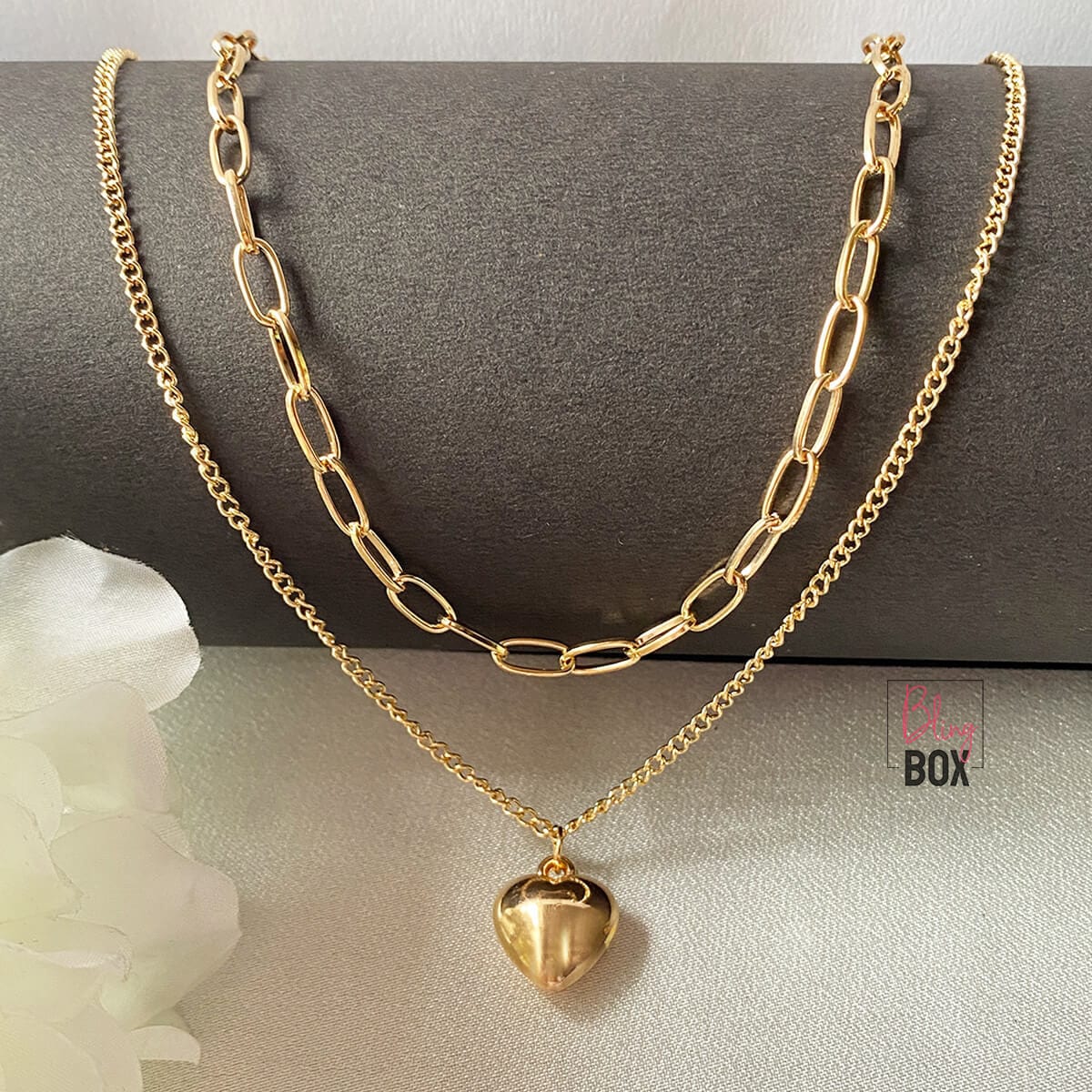 Gold Locket Charm Necklace – Brooklyn Tag
