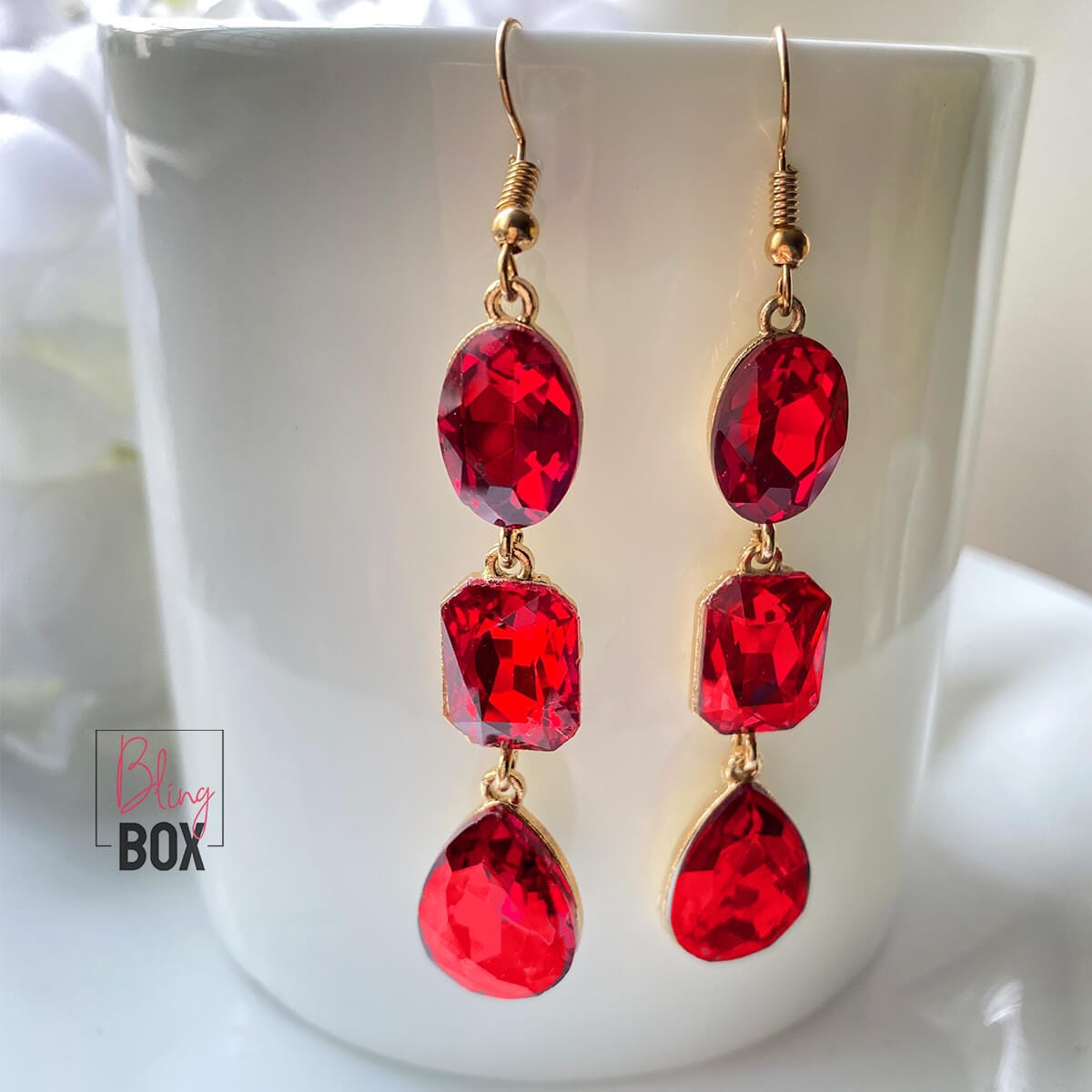 Buy Gold-Toned & Red Earrings for Women by Youbella Online | Ajio.com